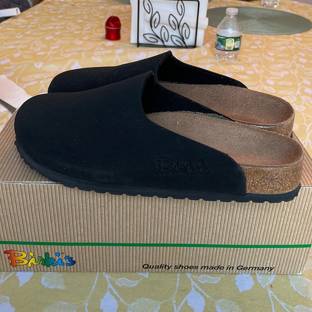 NWB Birki’s by Birkenstock Euro size 38, US 7.5-8 Black suede clog